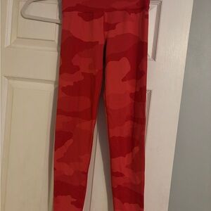 Aerie Red Camouflage Leggings